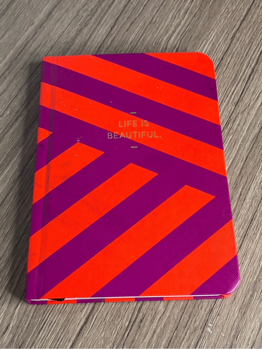 🐼 3/$25 Life Is Beautiful Purple & Orange Cover Notebook